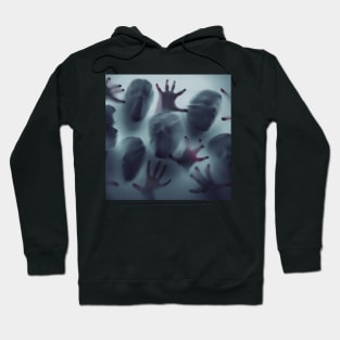 Horror Ghost Faces In The Mist Halloween Hoodie